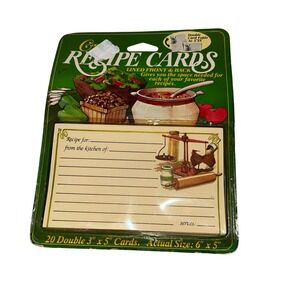 Vintage Conimar Recipe Cards‎ 6"x5" 21 Lined Pre-Folded to 3"x5" Grannycore